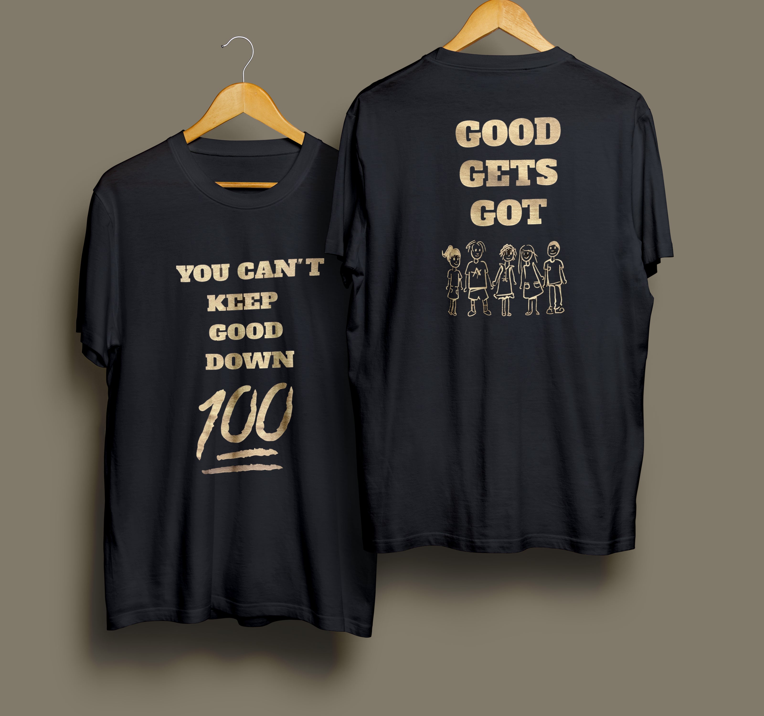 Unisex Black T-Shirt – “YOU CANT KEEP GOOD DOWN”